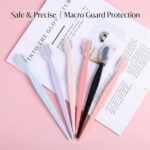 Eyebrow Razor, 5pcs Facial Razor for Women with Stainless Steel Microblades for Face and Safety Guard, Precision Eyebrow Blade for Facial Hair Removal Dermaplaning and Eye Brow Shaping Home DIY - Image 3