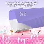 PELCAS Electric Dermaplaning Tool for Women Face with LED Light 3 Speeds Mini Dermaplaning Razor with 6 Blades, 2 in 1 Facial Peach Fuzz Hair & Exfoliation Removal System At Home BV18-712 Light Purple - Image 6