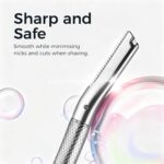 ZOMCHI Eyebrow Razor, Face Razors for Women&Men, Eyebrow Trimmer Shaper with Precision Cover,Facial Shaver with 6 Blades (Silver) - Image 6