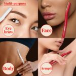 Kiss New York Eyebrow Razor Trimmer Facial Hair Shaper Remover, Multipurpose Exfoliating Dermaplaning Dermaplane Shaving Tools for Men & Women 3 Count - Image 5