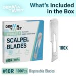 DermaTwist 10R Blades Dermaplaning 100-Pack Sterile Dermaplaning Razors for Women Face â 10R Dermaplane Blades for face - Image 5