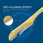 Dermaplane Razor W/ 4pcs Refill Blades, Japanese Blades Precision Face Razors, Personalized Dermaplaning Shaving Tools for Women, Small Razors for Peach Fuzz, Travel Case included - Image 4