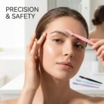 Eyebrow Razor, 5pcs Facial Razor for Women with Stainless Steel Microblades for Face and Safety Guard, Precision Eyebrow Blade for Facial Hair Removal Dermaplaning and Eye Brow Shaping Home DIY - Image 5