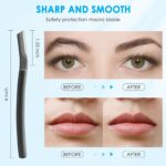 Dermaplane Razor for Women face, Dermaplaning Tool for Face, Facial Razors for Women & Men with 10 Replaceable Blades, Black - Image 3