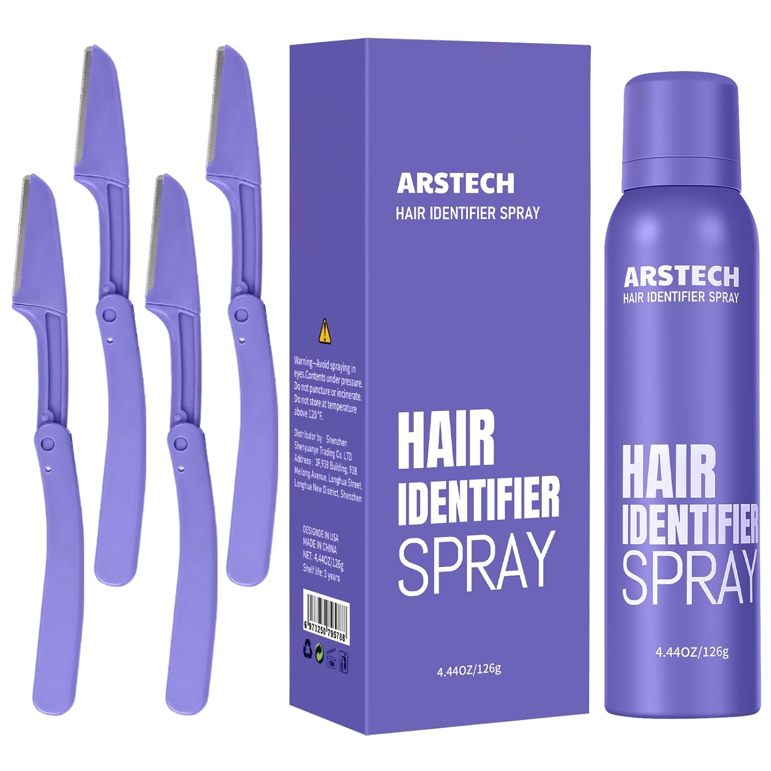 71coon7jTaL._SL1500_.jpg Dermaplane Razor for Women Face Hair Identifier Spray for Face Shaving Dermaplaning Tool Skin Body Dermaplane Spray for Women with 4 Facial Razor for Face Shaver Kit Facial Hair Spray Hair Removal - Image 1