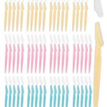 Dermaplane Razor, 60 Pcs Face Razors for Women and Men, Multipurpose Eyebrow Razor, Dermaplaning Tool for Face by MoHern， Multi-Color