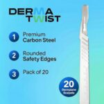 DermaTwist 10R Dermaplane Razor for Women Face – 20-Pack Sterile Disposable Dermaplane Scalpels Facial Razors for Women Face Dermaplaning Professional Face Shaver - Image 5