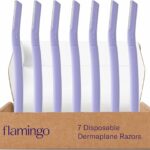 Flamingo Dermaplane Razor, Face Razors for Women, Disposable, 1 count, Pack of 7
