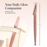 Kitsch Dermaplane Razor for Women Face – Face Razors for Women & Men, Eye Brow Razors & Face Shaver – Exfoliating Facial Razor & Dermaplaner as Skin Care Tool for Smoother Skin - Terracotta, 6 pcs - Image 5