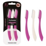 3pcs Tufang Eyebrow & Facial Razor For Women, Women Disposable shaving Razor, Peach fuzz remover and Dermaplaning razor for women.