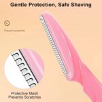3 Pcs Eyebrow Razor for Women and Men, Facial Hair Remover, Dermaplaning Tool for Face, Precision Eyebrow Shaper, Multipurpose Exfoliating Trimmer with Safety Cover - Image 3