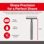 Feather - All Stainless Steel Double Edge Safety Razor AS-D2 - Luxurious Single Blade Razor for Men with Heavy Weight Handle - Built for Closer Shave - Includes 5 Hi-Stainless Blades - Made in Japan - Image 2
