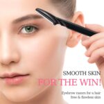 40pcs Dermaplaning Tool for Women, Newbie Friendly Facial Hair Removal, Face Eyebrow Razors and Shaver with Protective Covers for Peach Fuzz Remover(Black) - Image 5