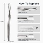 ZOMCHI Eyebrow Razor, Face Razors for Women&Men, Eyebrow Trimmer Shaper with Precision Cover,Facial Shaver with 6 Blades (Silver) - Image 4