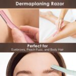 TADA Natural Beauty Biodegradable Dermaplaning Tool 12pk, Face Eyebrow Face Razors, Face Shaver & Exfoliating (Pink) - Image 5