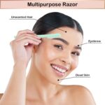 12 Pieces Eyebrow Razor, Dermaplane Razor with Blade Cover Face Razors for Women, Dermaplaning Tool for Face Peach Fuzz Face Shaver for Women and Men, Safe and Newbie Friendly - Image 2
