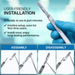 10R Blades Dermaplaning | Updated Dermaplane Blades 10R | Professional 10R Dermaplane Blades, Peach Fuzz Remover for Women Face Stainless Steel Precision Derma Blades, Pack of 100 - Image 7