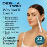 DermaTwist 10R Dermaplane Razor for Women Face – 20-Pack Sterile Disposable Dermaplane Scalpels Facial Razors for Women Face Dermaplaning Professional Face Shaver - Image 2