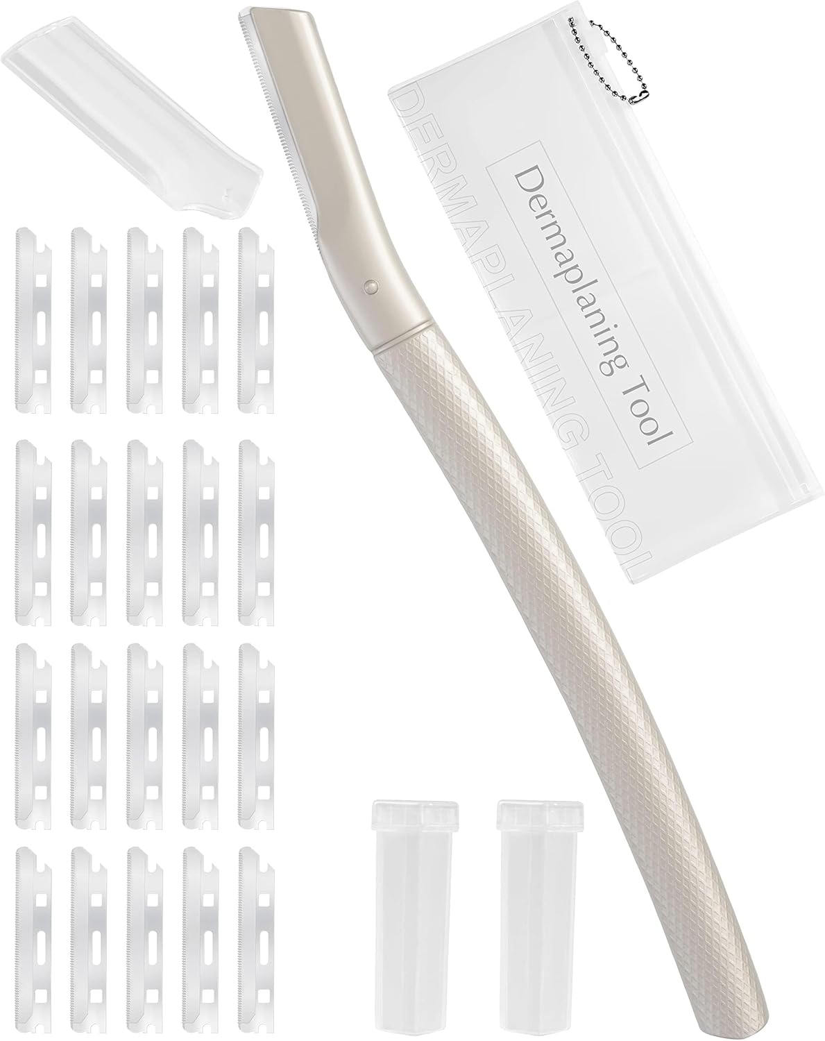 71t-30Z0vSL._AC_SL1500_.jpg Dermaplane Razor for Face Professional, Facial Razors for Women&Men Face with 20 Blade Refills, Eyebrow Razor for Women and Men - Image 1