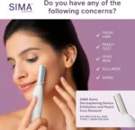 SPA SCIENCES - SIMA Patented Dermaplane Razor for Women Face – Painless 2-in-1 Facial Exfoliation & Peach Fuzz Hair Removal – Anti-Aging – 3 Speeds – Rechargeable – 19 Weeks Treatment - Image 4