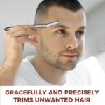 ZOMCHI Eyebrow Razor and Face Razor for Women and Men, Reusable Metal Handle with 11 Refill Blades, Dermaplane Razor with Protective Silicone Cap, Eyebrow Hair Trimmer - Polished Silver - Image 4