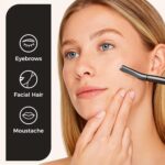 ZOMCHI Eyebrow Razor, Face Razors for Women&Men, Eyebrow Trimmer Shaper with Precision Cover,Facial Shaver with 6 Blades (Black) - Image 2
