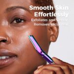 ZOMCHI Dermaplane Razor for Women Face, Premium Facial Razor & Eyebrow Razor, Dermaplaning Tool with Metal Handle, Removes Peach Fuzz, Exfoliates Skin, 11 Blades (Rainbow) - Image 3