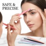 Eyebrow Razor, 5pcs Facial Razor for Women with Stainless Steel Microblades for Face and Safety Guard, Precision Eyebrow Blade for Facial Hair Removal Dermaplaning and Eye Brow Shaping Home DIY - Image 4