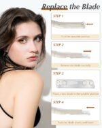 Dermaplane Razor for Face Professional, Facial Razors for Women&Men Face with 20 Blade Refills, Eyebrow Razor for Women and Men - Image 3