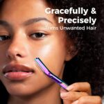 ZOMCHI Dermaplane Razor for Women Face, Premium Facial Razor & Eyebrow Razor, Dermaplaning Tool with Metal Handle, Removes Peach Fuzz, Exfoliates Skin, 11 Blades (Rainbow) - Image 5