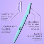 6pc Face Body Razors, Pack Premium Professional Disposable Dermaplaning Tool, Eyebrow Shaver, Smooth Skin Grooming Kit - Image 4
