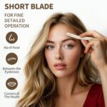 6-Pack Eyebrow Razor for Women | Dermaplane Facial Razor for Face | Hair Trimmer Face Razor for Body Use | Multipurpose Facial Hair Removal Disposable Blades Eyebrow Tool - Image 2