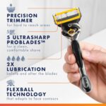Gillette Fusion5 ProGlide Shield Shaving Razor for Men, 1 Power Razor Handle, 1 Refill, 2x Lubrication, Battery-Powered with FlexBall Handle and Precision Trimmer for Men - Image 2