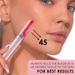 JAPONESQUE SKINTherapy LumeBlade Facial Dermaplane Razor with Soothing, Red Light Therapy at the Blade, Includes 2 Replacement Blades - Image 8