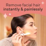 Finishing Touch Flawless Dermaplane Glo Sonic Lighted Facial Exfoliator, Electric Vibrating Dermaplane Razor for Dermaplaning, Facial Hair Removal, 6 Replacement Heads - Image 3