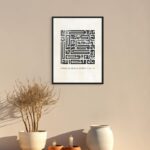 Art Decor Framed Kufi Islamic Wall Art of Surah Ikhlas - Quran Verses - Modern Fine Art Kufic Arabic Calligraphy Wall Décor for Living Room Bedroom Dining Room Office Gifting 30x40cm - Image 2