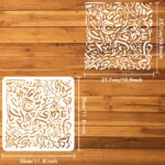 FINGERINSPIRE Arabic Alphabet Calligraphy Stencil 11.8x11.8 inch Messy Writing Stencil Plastic Arabic Alphabet Words Patterns Template Reusable DIY Craft and Decor Template for Home Wall Decor - Image 2