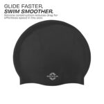 Nivia Classic Silicone Swimming Cap for Adults, Swimming Pool Cap, Swimming Cap for Women & Men, Silicone Cap Swimming, Waterproof (Black) - Image 2