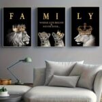 Wall Art for Modern Home, Office, Living Room, Bedroom, Unframed Canvas Poster, 20.3 x 30.5cm, Abstract Family Motivation Art, Pack of 3 - Image 2