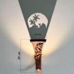 Ya Kareem" Shadow Art Sculpture | Arabic Calligraphy Wall Decor | Unique Light Fixture with USB-Powered Light | 30cm x 13cm | Handmade - Image 2