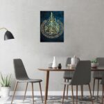 ZHONGYUTONG Islamic Wall Art Arabic Calligraphy Posters Muslim Quran Painting Canvas Print Ayatul Kursi Pictures Religious Artwork Living Room Bedroom Office Wall Decor (16''x24'' (40x60cm), Unframe) - Image 2