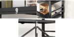 Heavy Foldable Metal Storage Shelves with Wheels - 5-Tier Black Folding Shelving Unit, No Assembly Required, Ideal for Garage, Kitchen, Pantry, Home Office Storage Solutions - Image 3