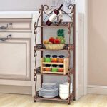 Foldable Iron 5 tier Bookcase Kitchen bathroom universal shelf Sundries organizer Storage bookshelf living room home Furniture (Color : 3L white) - Image 4