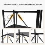 5-Tier Freestanding Storage Rack, Organizers Rolling Cart Display Wire Rack,Foldable Shelving Unit with Lockable Wheels Large Capacity Organizer Shelf,for Kitchen/Living Room/Bedroom - Image 5
