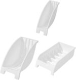 3PCS Dinner Plate Holder,Plastic Kitchen Cabinet Organizer for Dishes Vertical Dishes Storage Rack for Kitchen Countertop(White),3 sizes - Image 5