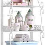Foldable Iron 5 tier Bookcase Kitchen bathroom universal shelf Sundries organizer Storage bookshelf living room home Furniture (Color : 3L white)