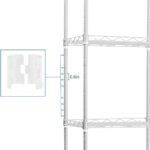 5 Tier Wire Shelves for Organization and Storage Microwave Stand, Metal Shelves Unit Perfect for Laundry Bathroom Closet Kitchen Shelves (White) - Image 5
