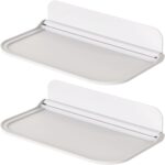 2 Pcs Floating Wall Shelves Self Adhesive Floating Wall Shelves, Bathroom Folding Rack Toilet Wall Towel Storage Perforation-Free Bedroom Bedside Shelf Hanging Bracket Foldable Adhesive Organizer - Image 8