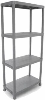 MXM 4-Tier Storage Shelves Multipurpose Stand, Kitchen Adjustable and Foldable Heavy Duty Rack, 130 cm Height, 25 kg Per Shelf, Storage Solution for Home, Office, Garage (Grey) - Image 7