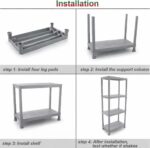 MXM 4-Tier Storage Shelves Multipurpose Stand, Kitchen Adjustable and Foldable Heavy Duty Rack, 130 cm Height, 25 kg Per Shelf, Storage Solution for Home, Office, Garage (Grey) - Image 5